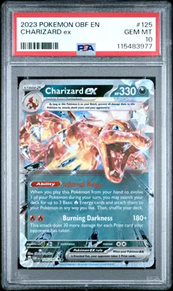 2023 POKEMON OBF EN-OBSIDIAN FLAMES #125 CHARIZARD EX PSA 10 - Image 1
