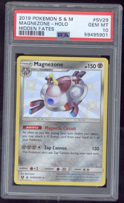 2019 Pokemon Sun & Moon Hidden Fates Shiny Vault Magnezone Holo SV29 PSA 10 GEM - Image 1