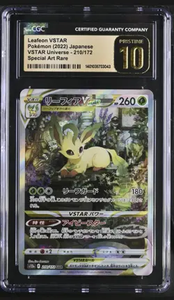 CGC 10 Pristine Leafeon VSTAR 210/172 SAR VSTAR Universe s12a Pokemon Card - Image 1