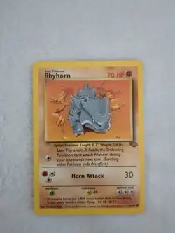 Rhyhorn Base Set Jungle Pokemon Card 61/64 1999 LP - Image 1