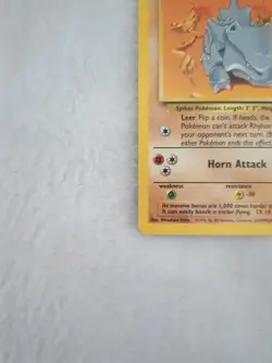 Rhyhorn Base Set Jungle Pokemon Card 61/64 1999 LP - Image 4