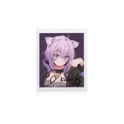 Character Card Nekomata Okayu Hand Signed Cheki Style Bromide Drawn by Used - Image 1