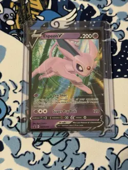 Espeon V SWSH201 Black Star Promo Ultra Rare Holo Pokemon TCG Card NM Foil - Image 1