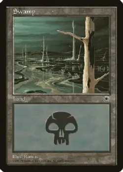 MTG magic 1x Swamp (White Tree) (MP) Portal - Image 1