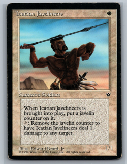 Magic MTG Fallen Empires 4x Icatian Javelineers (Beard, Jr.) TCG CCG Playset - Image 1
