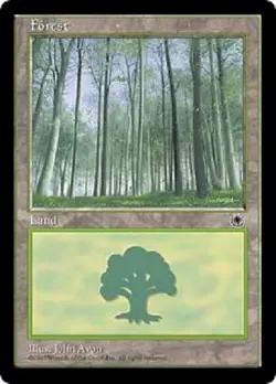 MTG Magic 1x Forest (Pale Trees) (LP) Portal - Image 1