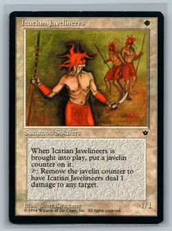 Magic MTG Fallen Empires 4x Icatian Javelineers (Kirschner) TCG CCG Playset - Image 1