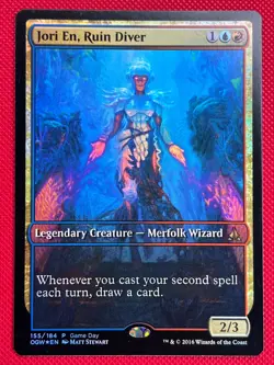 MTG Foil 1X Jori En, Ruin Diver X1 (Extended Art) Game Day Promo Magic - LP - Image 1
