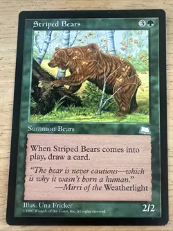 MTG: Striped Bears - Weatherlight - Magic Card - Image 1