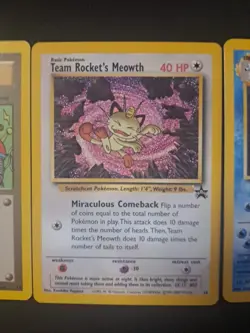 Team Rocket's Meowth 18/53 Wotc Promo& Misty's Seadra Prerelease Pokemon Leauge - Image 3