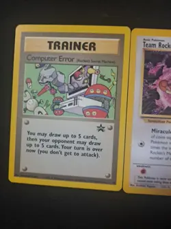 Team Rocket's Meowth 18/53 Wotc Promo& Misty's Seadra Prerelease Pokemon Leauge - Image 4