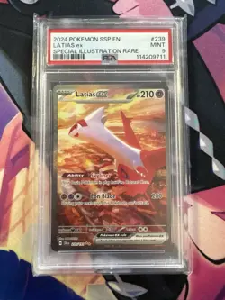 2024 Pokemon Scarlet & Violet: Surging Sparks SIR Latias ex #239 PSA 9 - Image 1