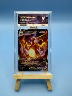 Charizard VMAX Black Star Promo SWSH261 Ace 9 Mint English Pokemon Card Graded - Image 1