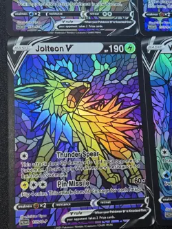 4 Holo Lot Eeveelution Eevee CUSTOM Stained Glass Holo Shiny Display Cards - Image 5