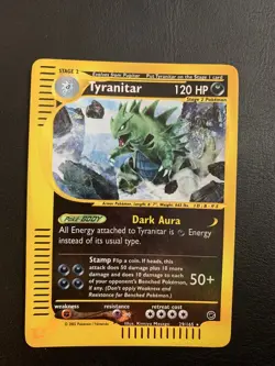 Pokemon Card Tyranitar 29/165 Expedition Reverse Holo 2002 Eng NM/M Ship World - Image 1