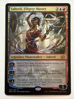 MTG The Brothers' War Saheeli, Filigree Master Foil 219/287 NM Mythic - Image 1