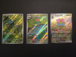 Pokemon TCG Scarlet+ Violet 151 Bulbasaur IR #166, Ivysaur IR, Venusaur SIR #198 - Image 1