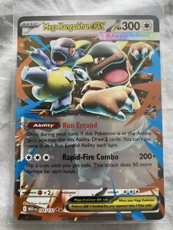 Mega Kangaskhan Ex 104/132 Mega Evolution Pokemon TCG Double Rare - Image 1