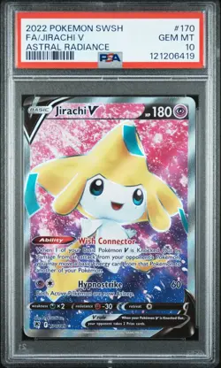 Jirachi V 170/189 Astral Radiance Holo Rare Full Art Pokemon TCG PSA 10 - Image 2