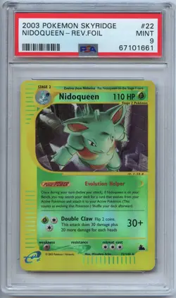 Pokemon PSA 9 Mint Nidoqueen Reverse Holo 22/144 Skyridge - Image 1