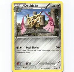 Doublade (#23) Common XY Trainer Kit: Bisharp & Wigglytuff 23/30 LP Pokemon - Image 1