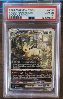 PSA 10 Leafeon VSTAR #GG35 Alternate Art - 2023 Crown Zenith Pokemon TCG - Image 1