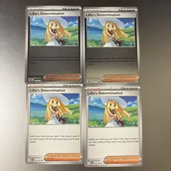 Lillie's Determination 2 Reverse Holo 2 base 119/132 Pokemon Mega Evolution 4x - Image 1