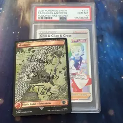 PSA 10 Chili/Cilan/Cress #273 Pokemon Single, Fusion Strike Secret Rare Gem Mint - Image 3