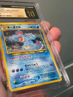 CGC PRISTINE GOLD 10 - 1999 Feraligatr 160 Neo Premium File Genesis Pokemon TCG! - Image 4