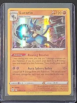 Lucario 079/172SWSH09: Brilliant Stars Holo Pokemon TCG NM Condition - Image 3