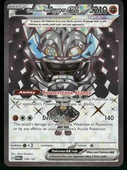 Cornerstone Mask Ogerpon ex - 199/167 Ultra Rare Holo NM Pokemon SV06: Twilight - Image 1