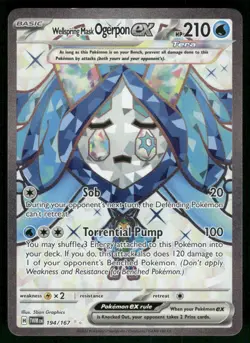 Wellspring Mask Ogerpon ex - 194/167 Ultra Rare Holo NM Pokemon SV06: Twilight M - Image 1
