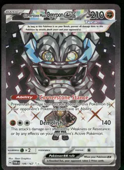 Cornerstone Mask Ogerpon ex - 199/167 Ultra Rare Holo NM Pokemon SV06: Twilight - Image 1