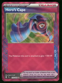 Hero's Cape 152/162 ACE SPEC Rare Holo NM Pokemon SV05: Temporal Forces - Image 1