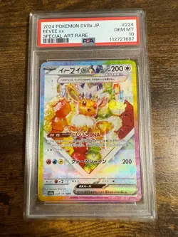 Japanese Pokemon Card Eevee ex SAR PSA10 - Image 1