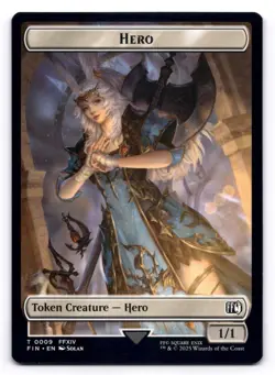 Human Soldier Hero (0009) Double-Sided Token NM Final Fantasy MTG Regular - Image 1