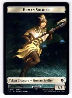 Human Soldier Hero (0009) Double-Sided Token NM Final Fantasy MTG Regular - Image 2
