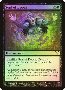 Dissension MTG Foil Seal of Doom Magic - Image 1