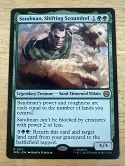 Sandman, Shifting Scoundrel #0112 MTG Marvel's Spider-Man Magic The Gathering - Image 1