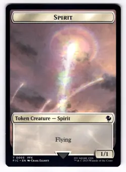 Spirit (0003) Hero (0003) Double-Sided Token NM Final Fantasy MTG Regular - Image 2