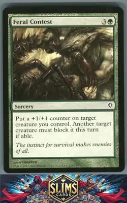 Magic the Gathering MTG Worldwake Feral Contest #100 Buy 2 Get 1 - Image 1