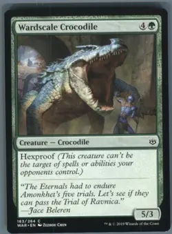 Magic the Gathering MTG War of the Spark Wardscale Crocodile #183 - Image 1