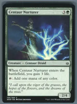 Magic the Gathering MTG War of the Spark Centaur Nurturer #156 - Image 1