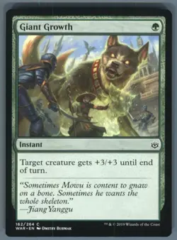 Magic the Gathering MTG War of the Spark Giant Growth #162 - Image 1