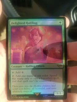 Delighted Halfling #158 (Foil) (LP) Lord of the Rings LTR Magic MTG - Image 1
