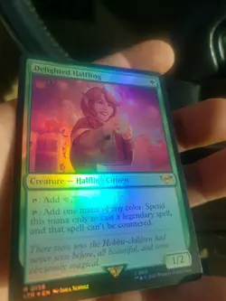 Delighted Halfling #158 (Foil) (LP) Lord of the Rings LTR Magic MTG - Image 2