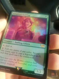 Delighted Halfling #158 (Foil) (LP) Lord of the Rings LTR Magic MTG - Image 3