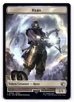 Human Soldier Hero (0008) Double-Sided Token NM Final Fantasy MTG Regular - Image 1