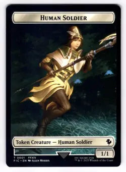 Human Soldier Hero (0008) Double-Sided Token NM Final Fantasy MTG Regular - Image 2