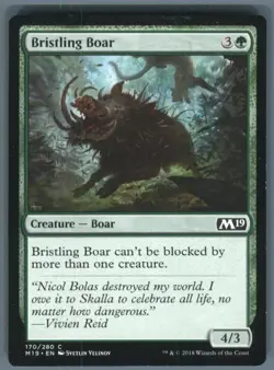 Magic the Gathering MTG Core Set 2019 Bristling Boar #170 - Image 1